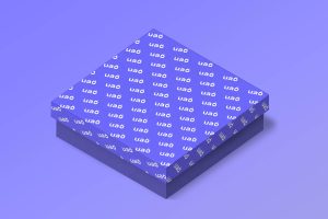 Scatola Regalo in Cartone 3D mockup gratis Download